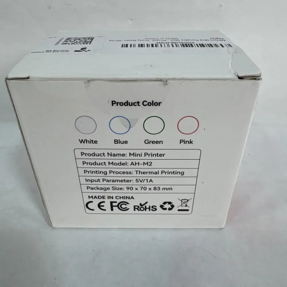XenGro Mini Portable Sticker Printer, Mini Thermal Printer 3 Rolls + Starter B3